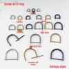 Detachable Metal Chain Shoulder Strap Buckle with D-ring and Horseshoe Loop for Bags
