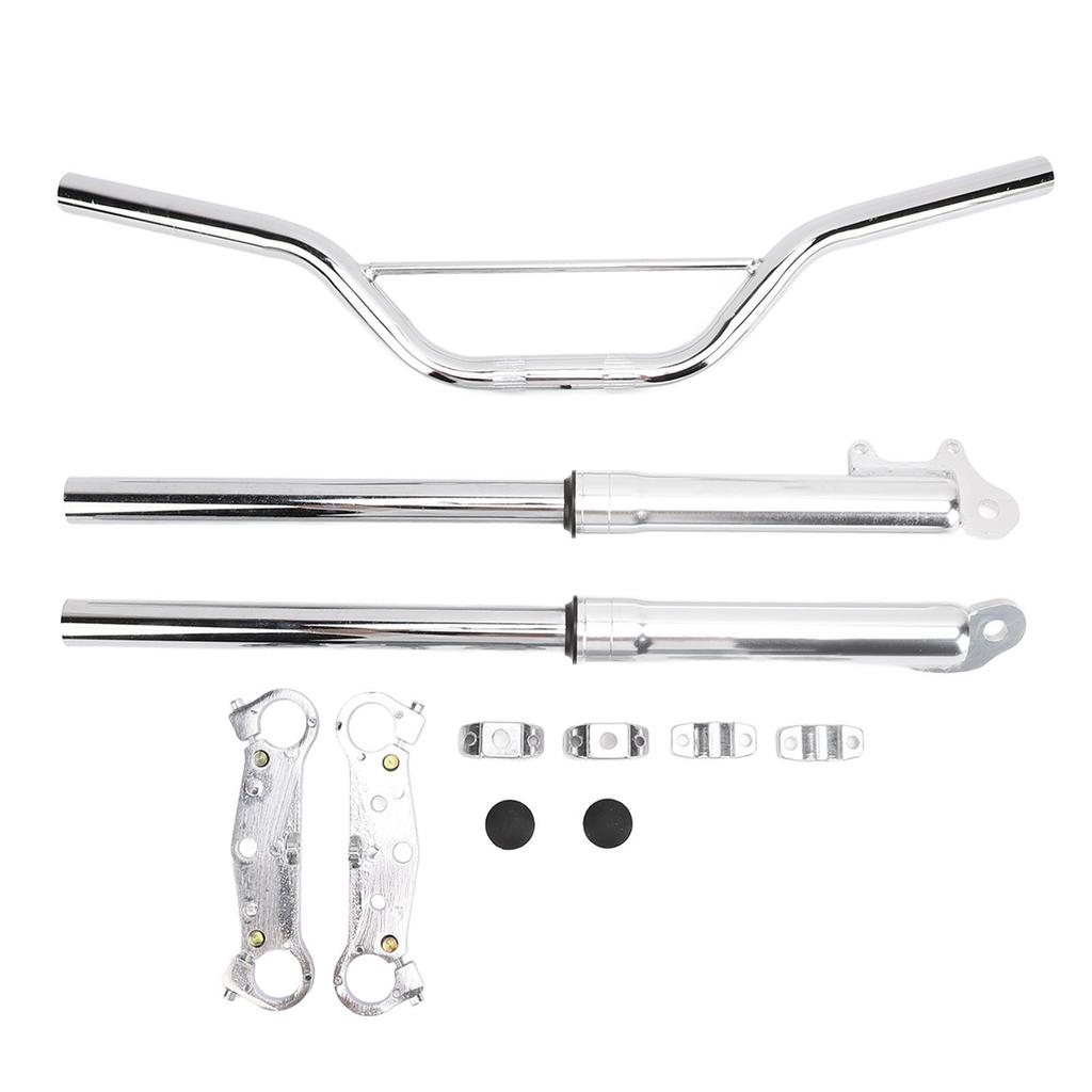 22mm Motorcycle Handlebar with Front Fork Shock Absorber Set Metal Alloy Replacement for Apollo Motocross Mini Dirt Pit