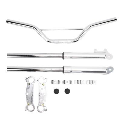 22mm Motocyklová řídítka s přední vidlicí a tlumičem Set Kovová slitina Náhrada za Apollo Motokros Mini Dirt Pit