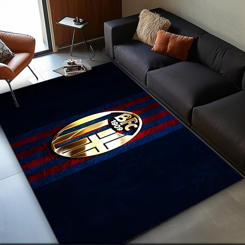 1PC rug Bologna Crest Design Carpet, Chair Rug,Area Rug for Office Bedroom living rooms bedroom, Doormat decor Christmas fan gifts