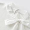 Women's Elegant Spliced Collar Bow Knit Sweater