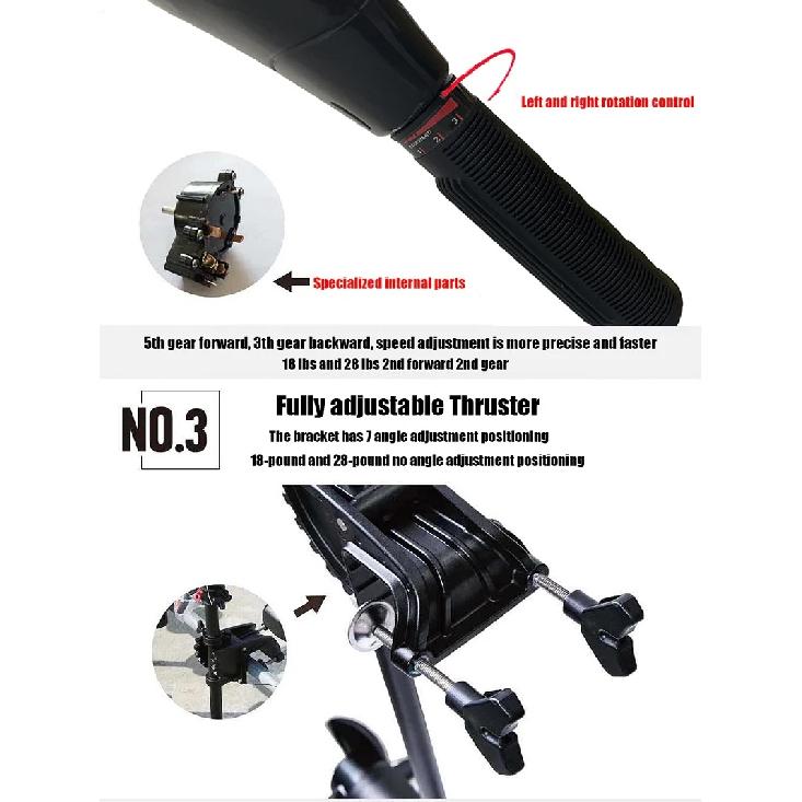 Savage Marine 18LBS Electric Trolling Motor 180 W Outboard Engine By DC Battery Driven Screws Propellers