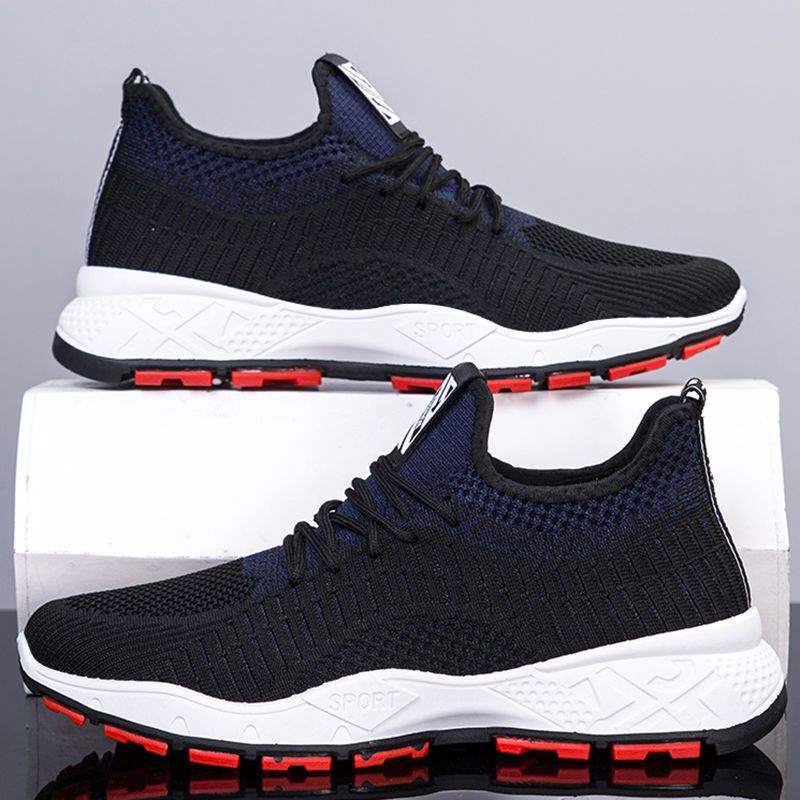 Spring and Autumn Breathable Flying Weaving Men's Shoes Summer Sports Casual Shoes ** Stream Men's Single Mesh Shoes