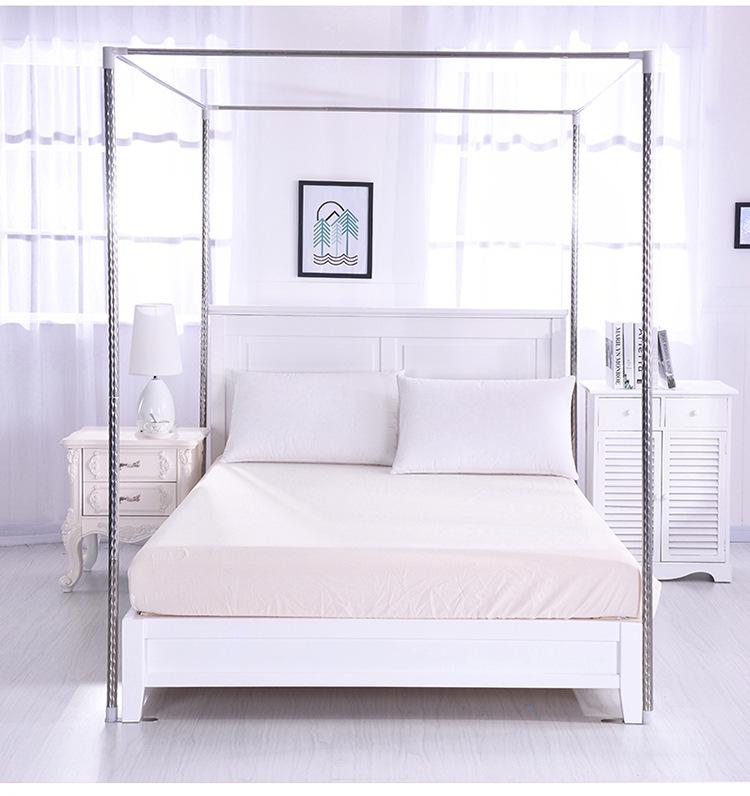 Stainless Steel Mosquito Net Stand with Fan Crossbar for Large Beds