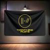 Rock Music Flag 3x5ft For Twenty One Pilots Fans Banner Hd Print Brass Grommet Garage Bedroom Living Room Dorm Wall Decor Tapest