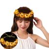 High Quality 6/7/10 Heads Sun Flower Ring Wire&Cloth 23X23×1cm Wedding Party Crown Garland Decoration Women Girl Birthday Favor