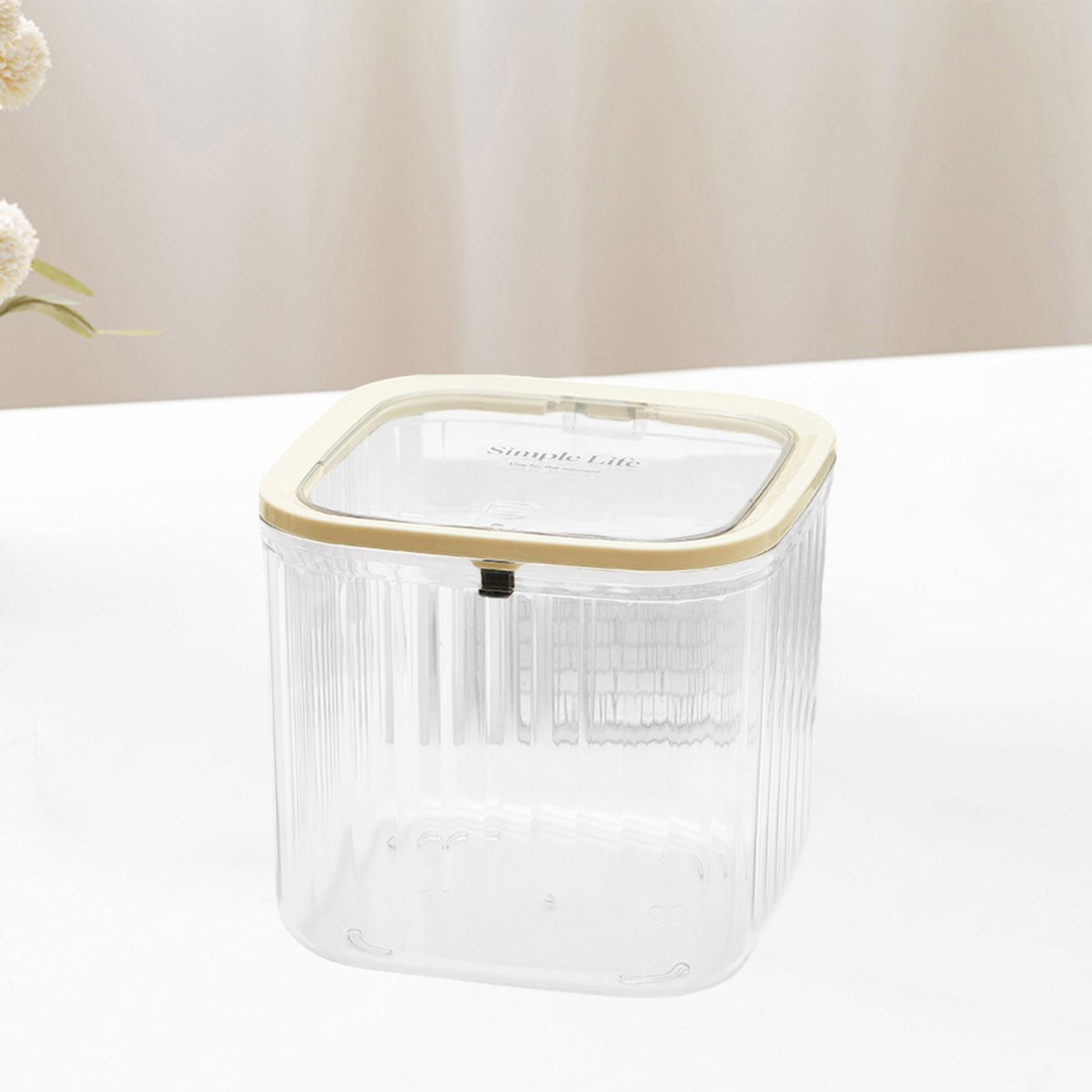 Press Type Trash Can Press Type Waste Bin with Lid Wastebasket Desktop Storage Box for Coffee Table Office Bedroom Household