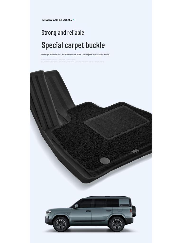 TPE All-Weather Floor Mats & Trunk Mat for BYD Fangchengbao Yangwang U7 Cars.