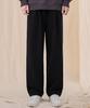 Ellamo Side Panel Wide One-Pleat Sweatpants [Black]