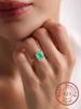 925 Sterling Silver Four Clawed Square 7 * 9mm Fashion Green Ring For Women Engagement Wedding Luxury High Quality Fine Jewelry