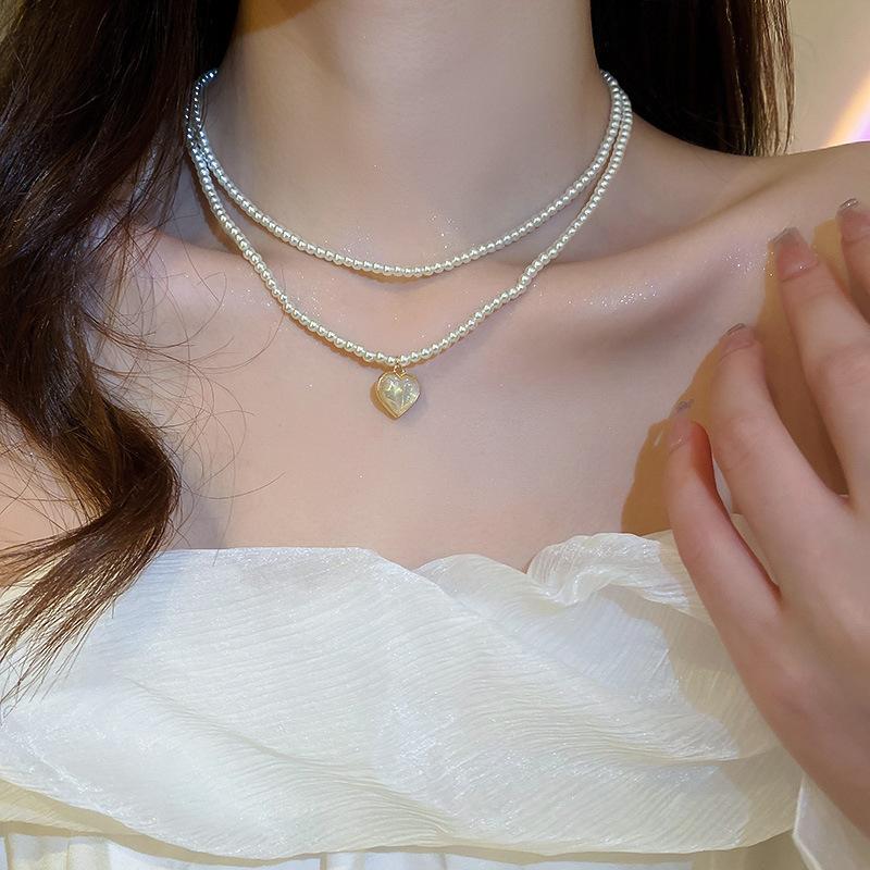 Freshwater Pearl Necklace Simple and Small Versatile Collarbone Chain Ins Style Necklace Decoration for Women