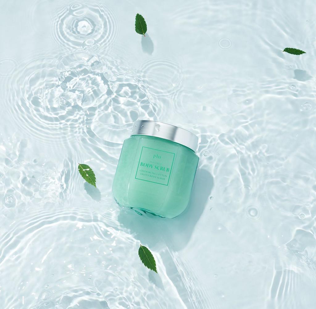 Perfumed Fruity Body Scrub Green Mong Cotton 500g + Silver Spoon