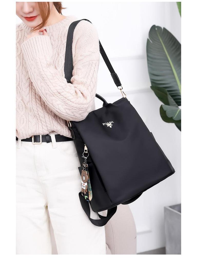 Women's Anti-Theft Printed Oxford Travel Backpack