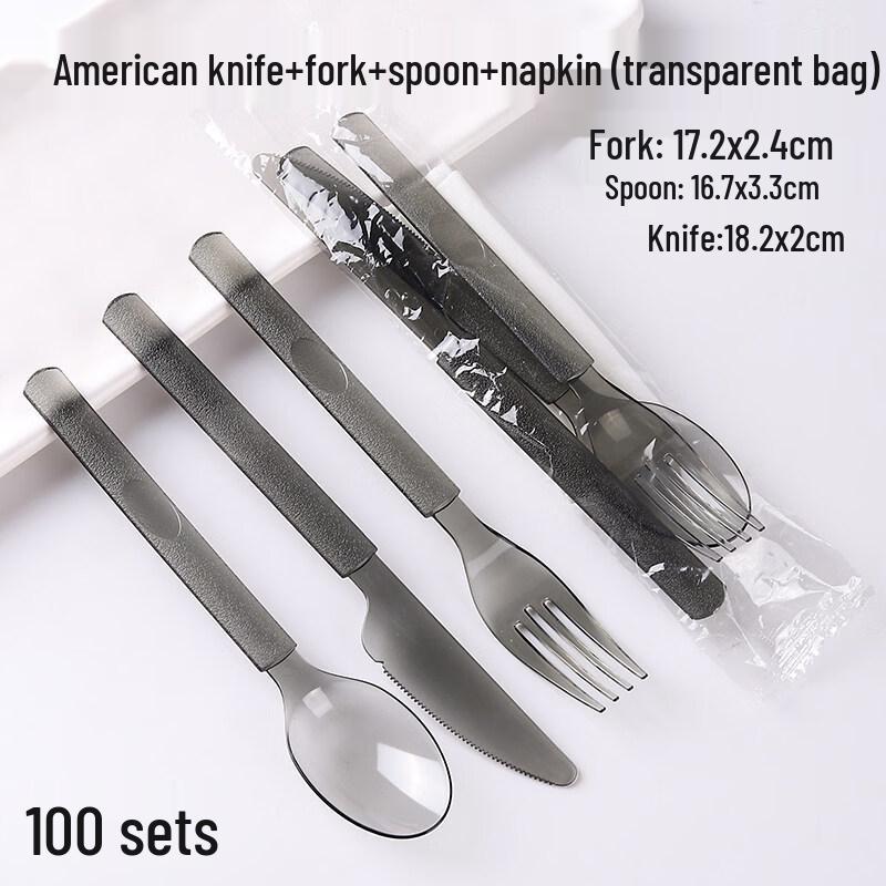 Disposable Plastic Fork and Spoon Set