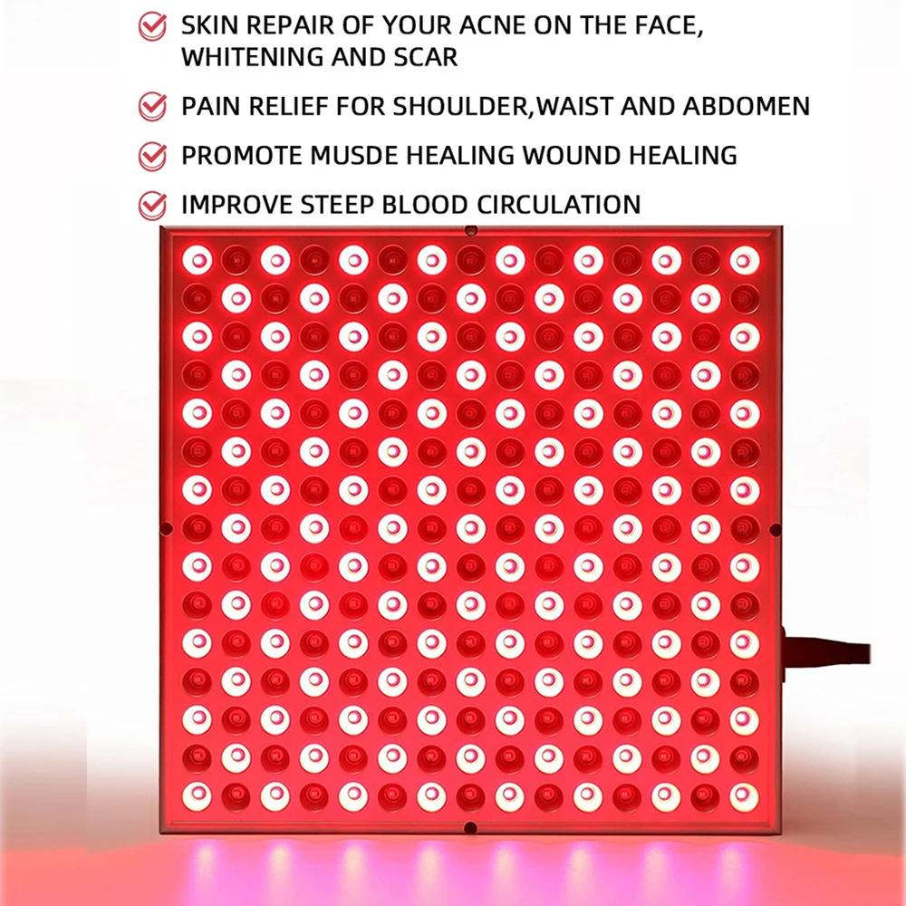 225 LED Red Light Panel 660nm 850nm Near Infrared Light Device for Body Face Skin Care Beauty Wellness