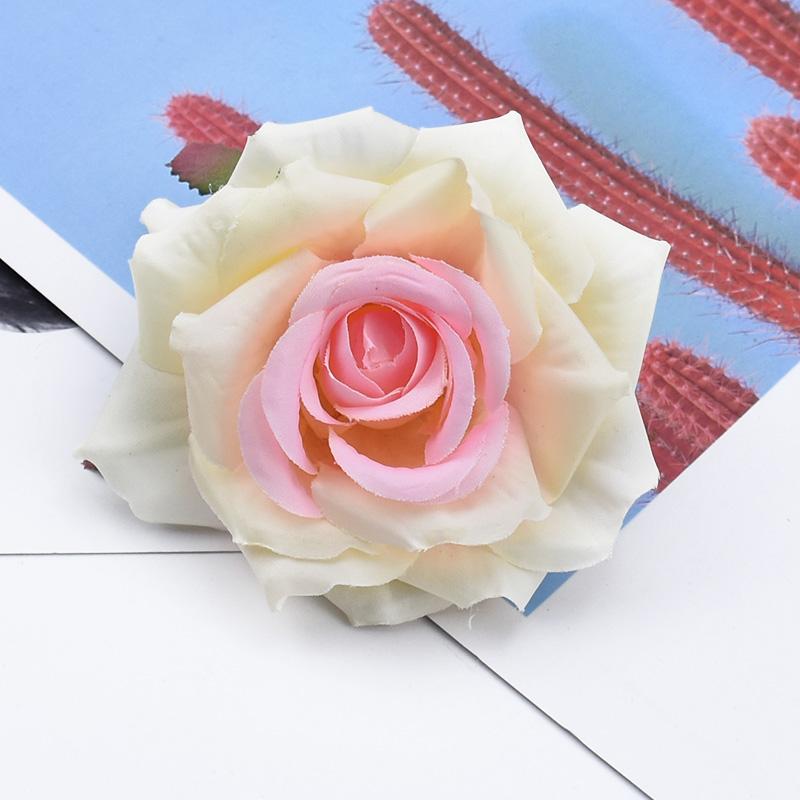 

5/10Pcs Silk Rose Artificial Flower Christmas Home Decorative Outdoor garden Wreaths wall Wedding bridal bouquet Diy Decoration 5 Pieces