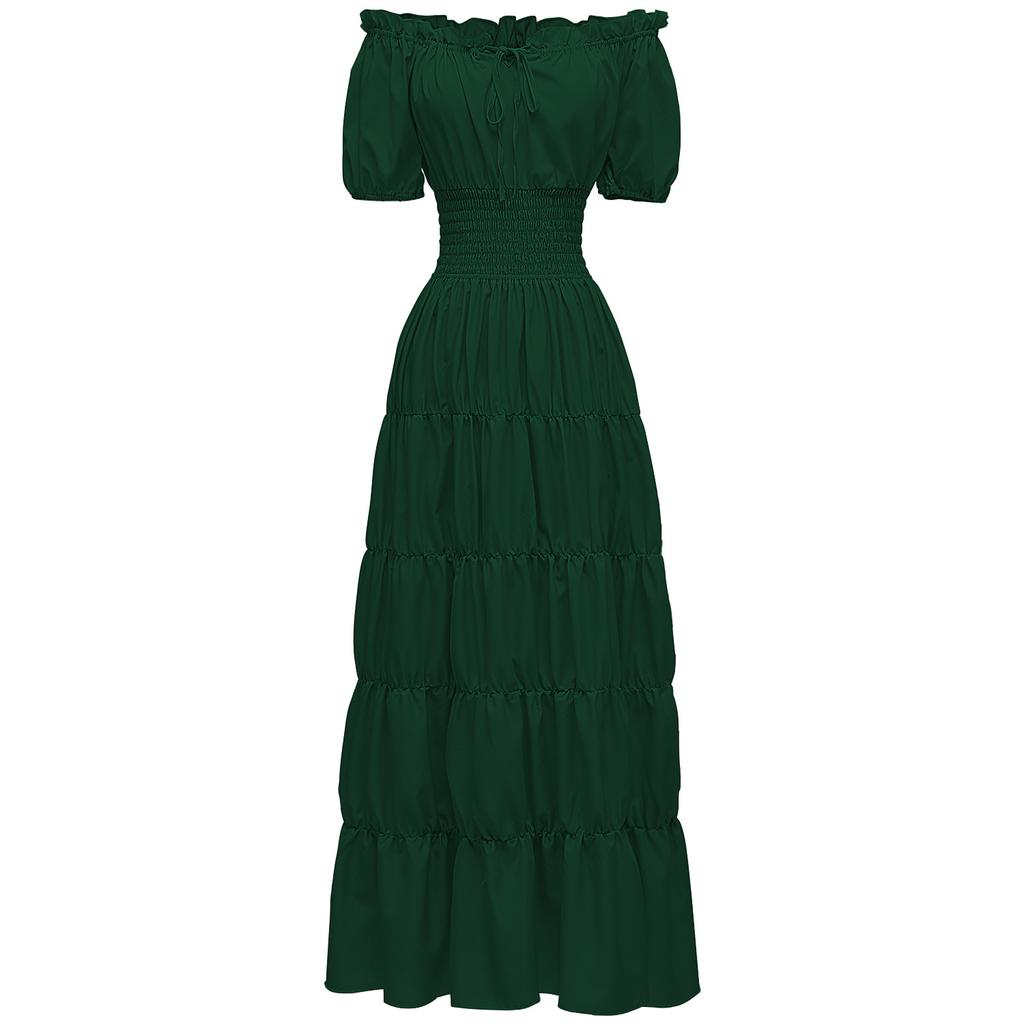 Medieval Renaissance Ladies One-piece Long Skirt Stage Costume Halloween COS Cosplay Retro Costume