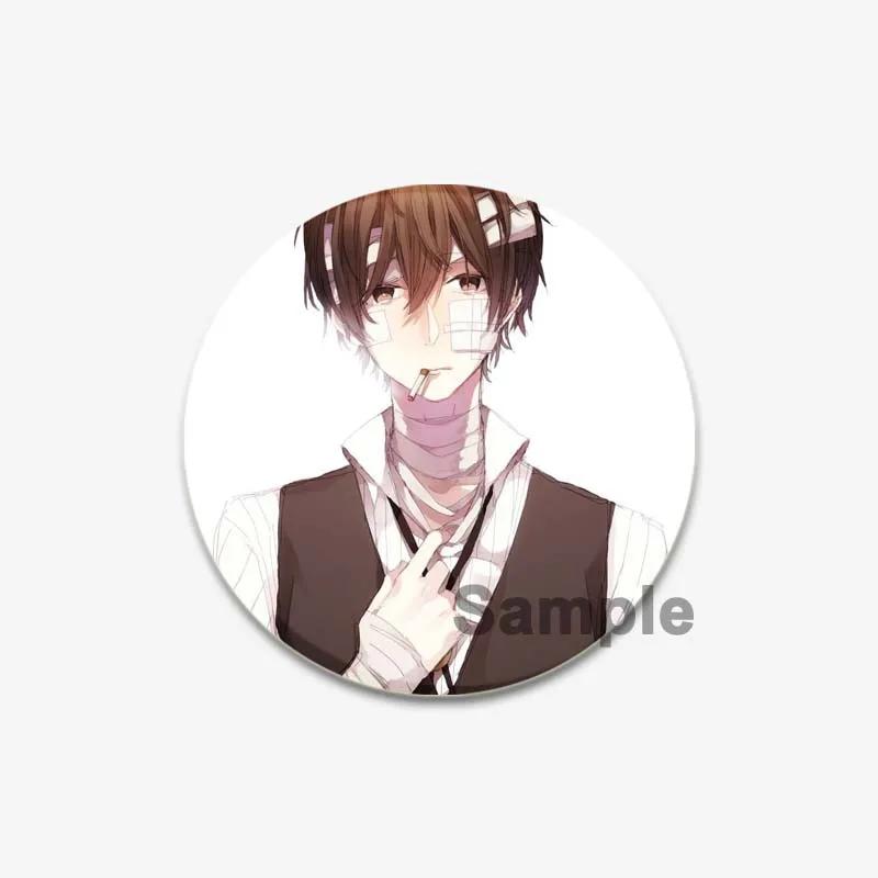 32/44/58mm Bungo Stray Dogs Pin Agency Atsushi Nakajima Dazai Osamu Soft Button Decorative Handmade Hat Badge Gift Accessory