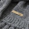 DIAMOND LAYLA Baby Alpaca&Ramswool Tessle Muffler M7 Merange Gray