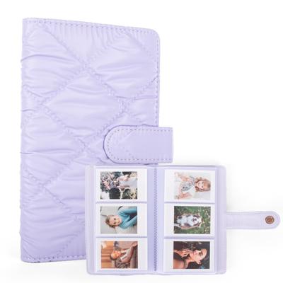 HIYQIN 108-Pocket Instax Mini Photo Album, PU Leather Photo Album for Instax Mini 12, 11, 9, 41, EVO, Liplay Instant Camera, 2x3 Inch Film (Purple)