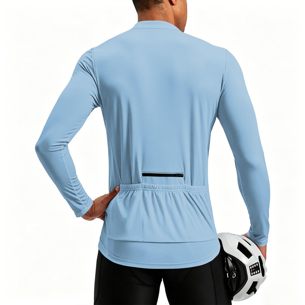 Men's Long Sleeve Quarter Zip Pullover Breathable Quick Dry Athletic Shirt Lightweight Stretchy Performance Top for Outdoor Activities