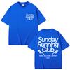 Sunday Running Club Graphic T-Shirts Men Women Sport Trendy Harajuku T Shirt Oversized Cotton Casual T Shirts