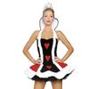 Die Rote Königin Cosplay Kostüm Sexy Rote Königin der Herzen Halloween Party Kostüm