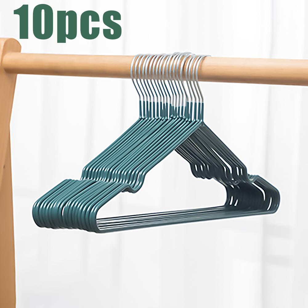 

10/50pcs Bold Dipping Anti Slip Metal Clothes Hanger, Clothes Drying Rack, Silk Wet Dry Dual-Purpose Hanger