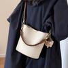 Mini Bucket Bag Women Soft Leather Crossbody Shoulder Handbag Street Style Daily Use Tote With Zipper