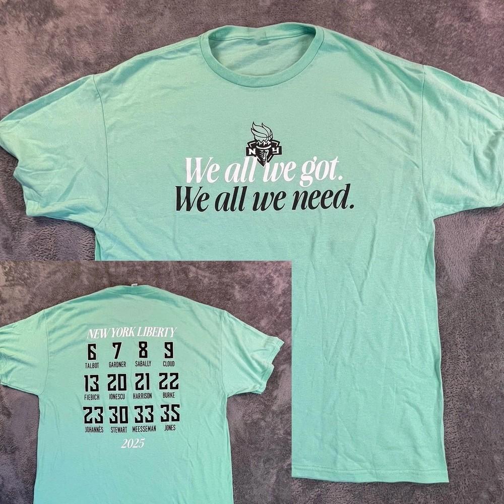 SALE 30% 2025 New York Liberty Appreciation Team Shirt WNBA NY Barclays Reprint Unisex T-Shirt XXL