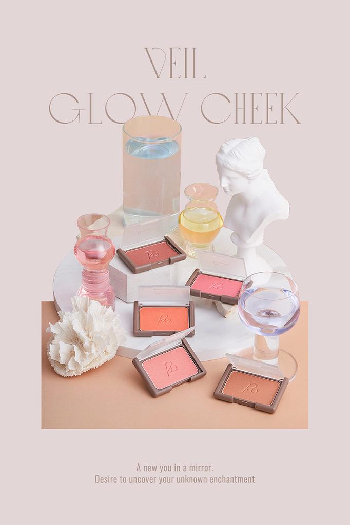 Ririmew Veil Glow Cheek Sashihara Produced Glow Orange [Rino Cosmetics/Sheer Cheek] (01 Mist)