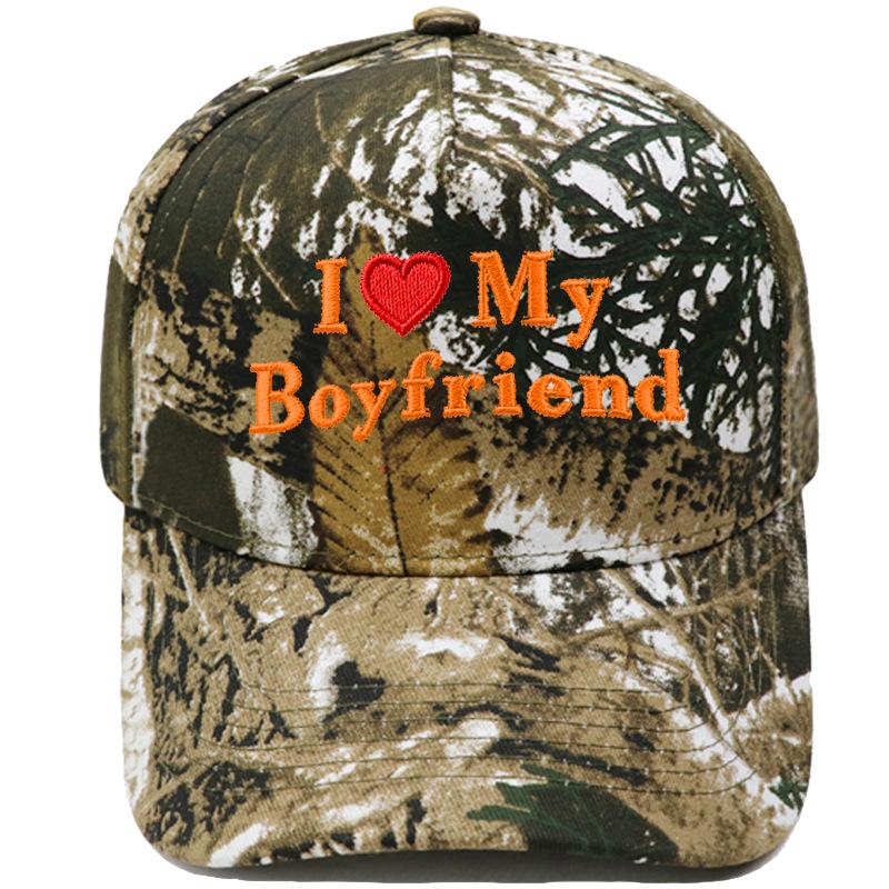 My Boyfriend Love Embroidery Truck Driver Baseball Cap Retro Color Matching Men's and Women's Casual Sun Hat