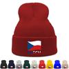 CZECH Flag Warm Winter Hats Knitted Hat Beanie Funny Hat Slouchy Stretchy Knit Cap Unisex Beanie Perfect For Street Style
