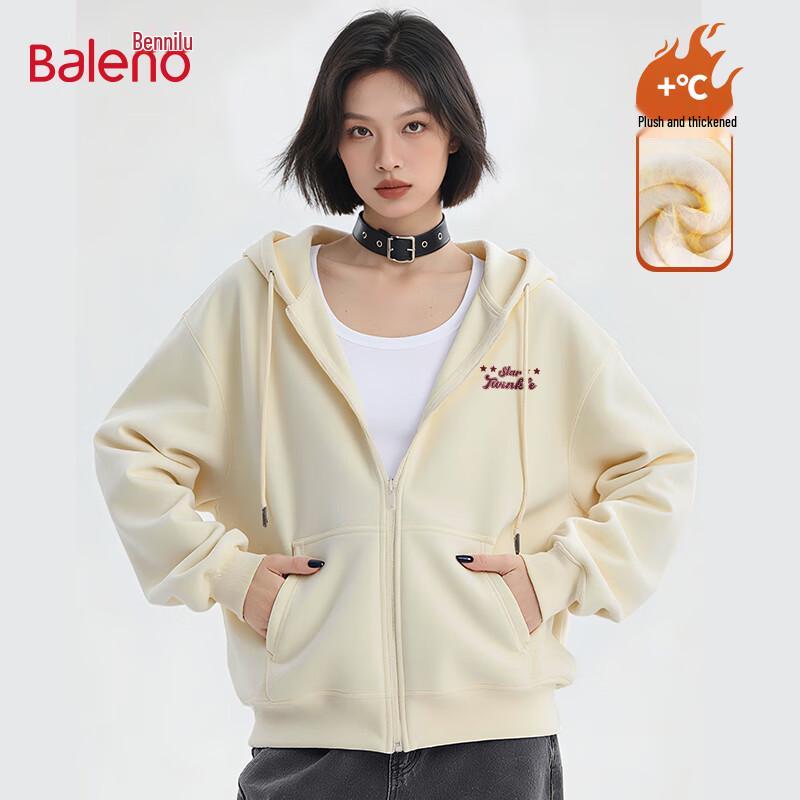 Baleno Women's Heavyweight Fleece-Lined Hooded Zip Jacket