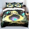 Pokemon Jirachi Printed Bedding Set 3PC 1 Duvet Cover 2 Pillowcases Adult and Children Warm Soft Bedding Set Luxury Gift