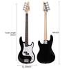 Elektrická baskytara Bullfighter s příslušenstvím 4strunná baskytara Elektrická baskytara Začátečník Úvodní představení Rockový nástroj Baskytara, (FD-blk)