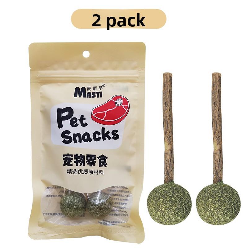 

Игрушка-леденец с кошачьей мятой, игрушка мутяньляо, плод галла, палочка для прорезывания зубов у кошек, мячик с кошачьей мятой [Catnip] - Two Pcs