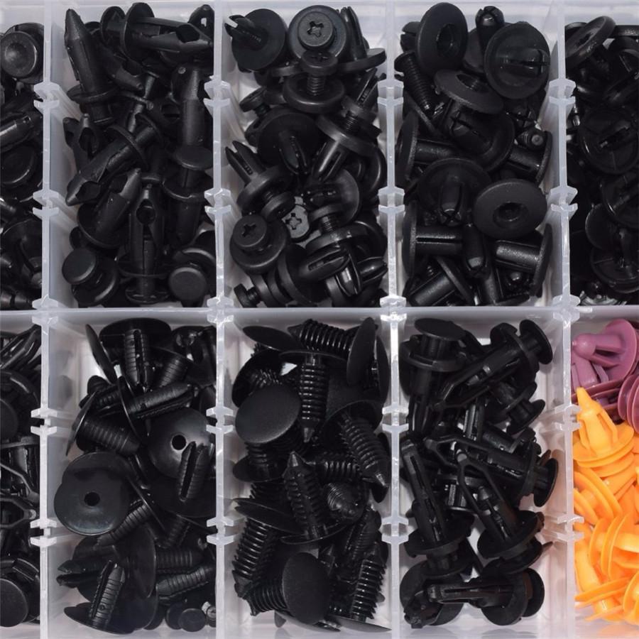300 PCS Car Auto Plastic Rivets Push Type Panel Retainer Fastener Clip With Box
