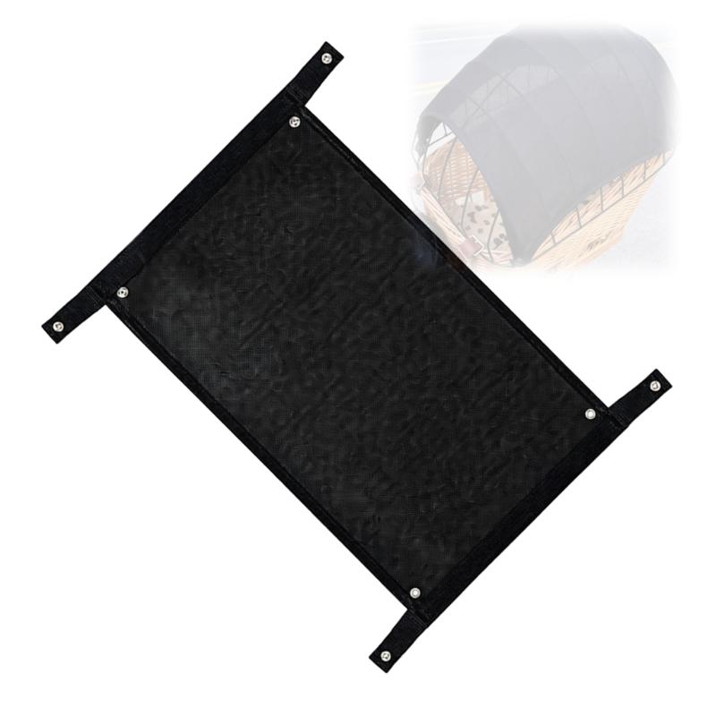 Dark Cloth Pet Bike Basket Cover, Corner Cord Shade Panel for Open Basket Travel and Quick Put-Away Between Pauses