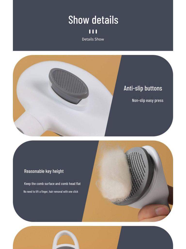 Pet Hair Removal Comb for Dogs & Cats – Detangles & Cleans Loose Hair