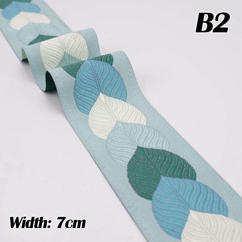 3M Chinese Retro Webbing Embroidery Lace Trim Edged 3cm/7cm Jacquard Ribbon For Diy Hanfu Clothes Curtain Decor Accessories
