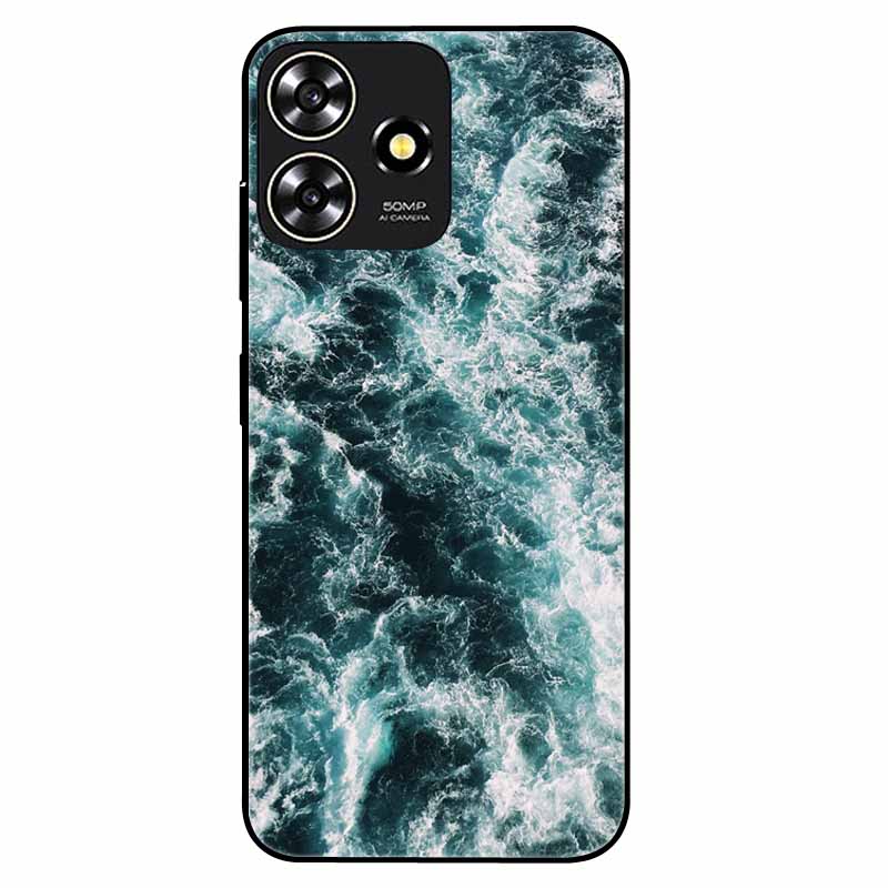 For ZTE Blade A73 4G Case 6.6'' Para Silicone Soft Cool Print Marble Phone Cover for ZTE BladeA73 A 73 4G Shockproof TPU Bags
