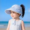 Princess Lace Trim Fisherman Hat Cotton Sun Protection Hat Wide Brim Hat  3-8 Years Old Girls