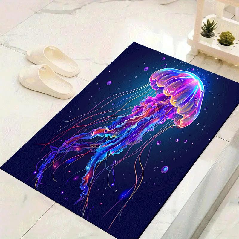 

1pc Beautiful jellyfish Design Area Rug - Soft, Anti-Slip, and Durable Gaming Room Decor for Bedroom 60cm by 90cm