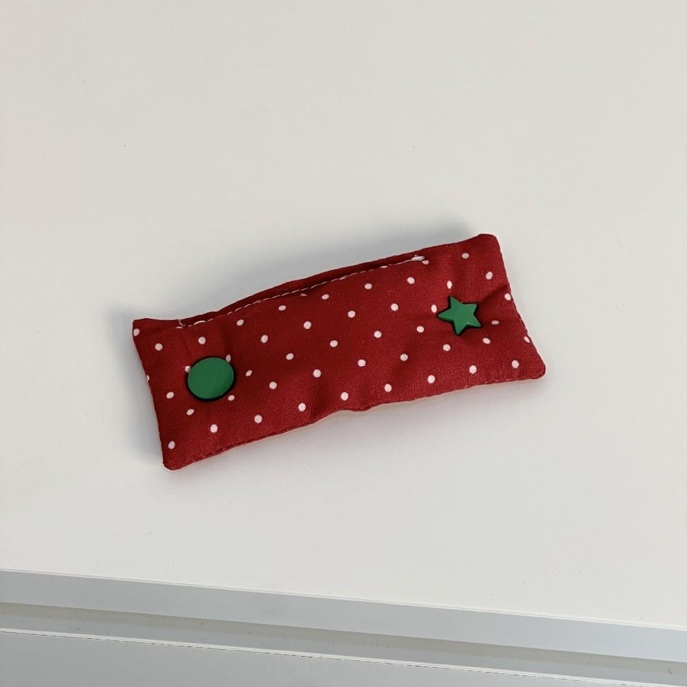 Polka Dot Pattern Desktop Cable Organizer Fabric Cord Storage Clip Date Cable Winder Women Girls