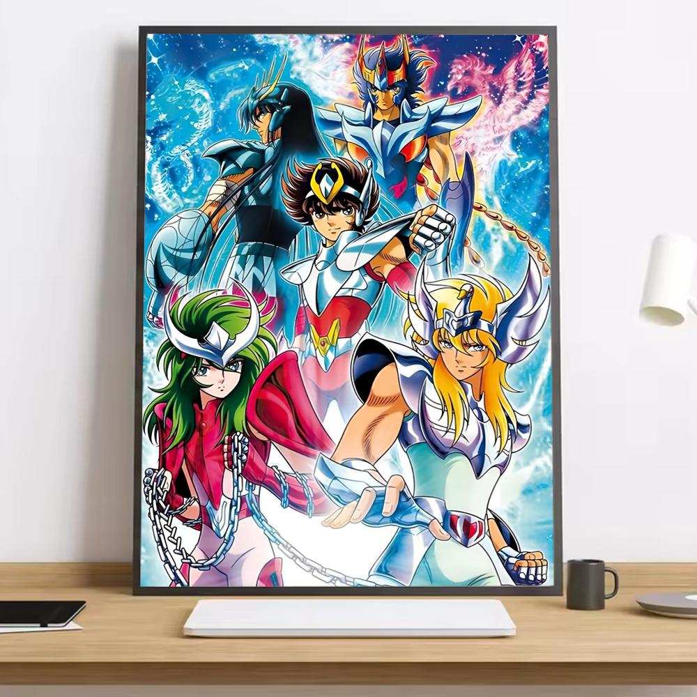 Saint Seiya Classic Anime Painting Calligraphy HD Canvas Poster Living Room Bedroom Bar Aesthetic Decoration