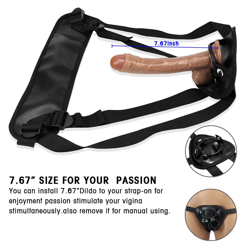 Black Leather Pants Dildo Holder Erotic Sex Toys for Women Men Lesbian Wearable Penis Panties Strap On Cock Adult Games