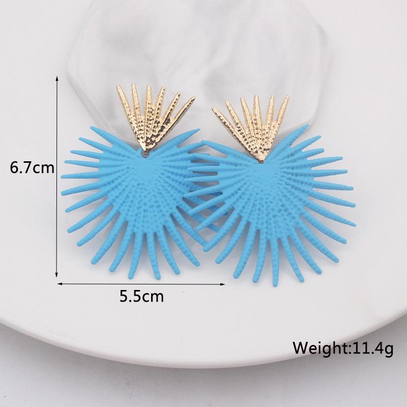 New Blue Color Geometric Earrings for Women Bohemian Flower Butterfly Pendants Female Dangle Earrings 2024 aretes de mujer