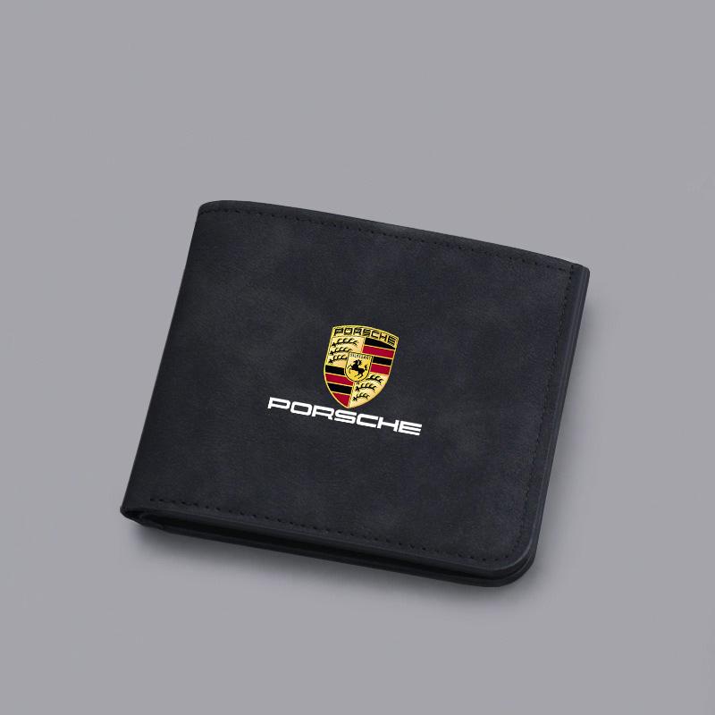 

Модный Мужской Кошелек с Логотипом Автомобиля, Кошельки для Водительских Прав и Кредитных Карт Для Porsche 911 Cayenne Carrera-GT Panamera Boxster Macan 918 718 чёрный