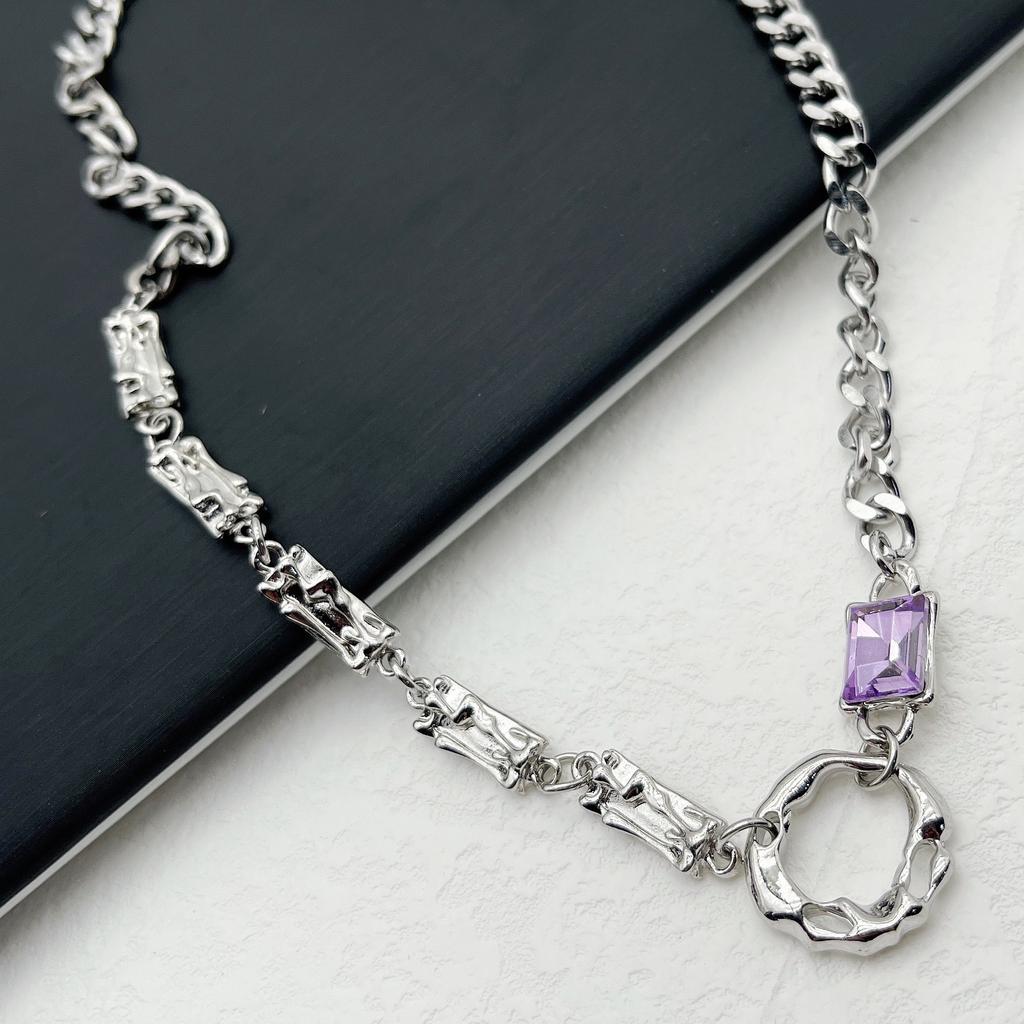 Fashion Stainless Steel Sweater Necklace Women's Niche Design Trendy Fashion Simple Sweater Chain Accessories